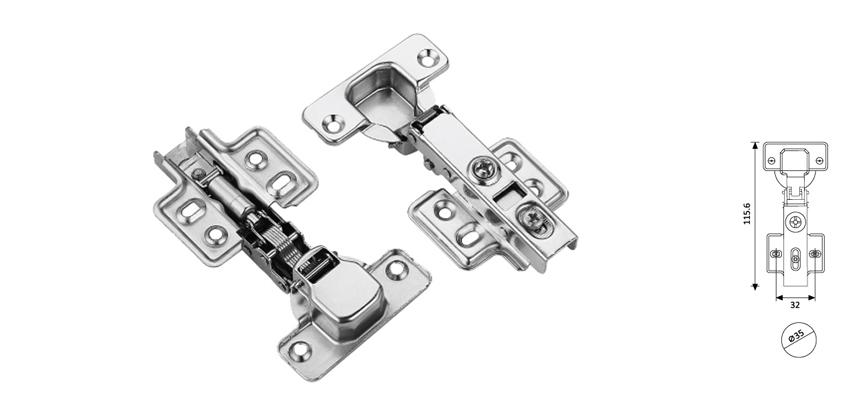 Hydraulic Concealed Hinge，Fixed Base